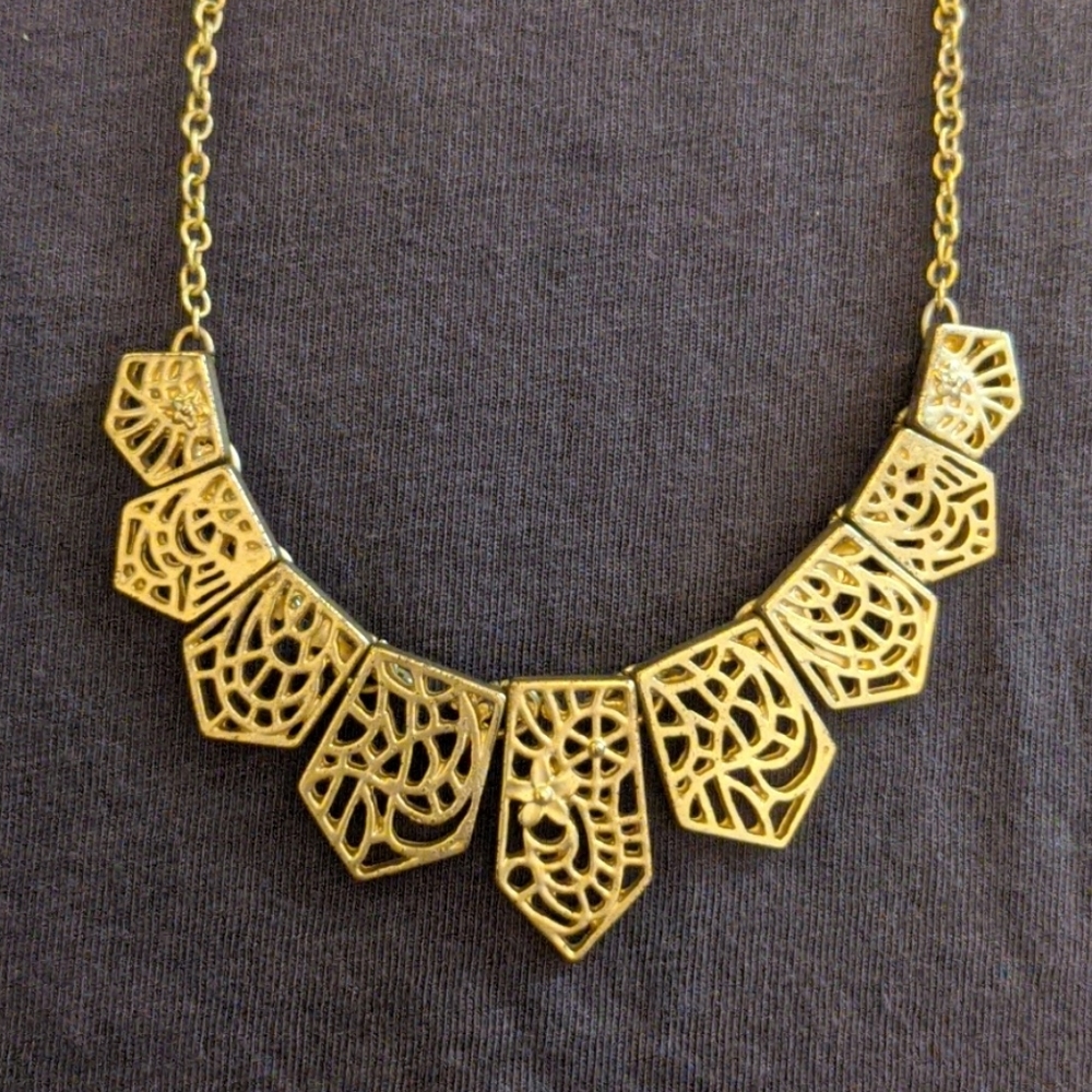 Gold statement necklace